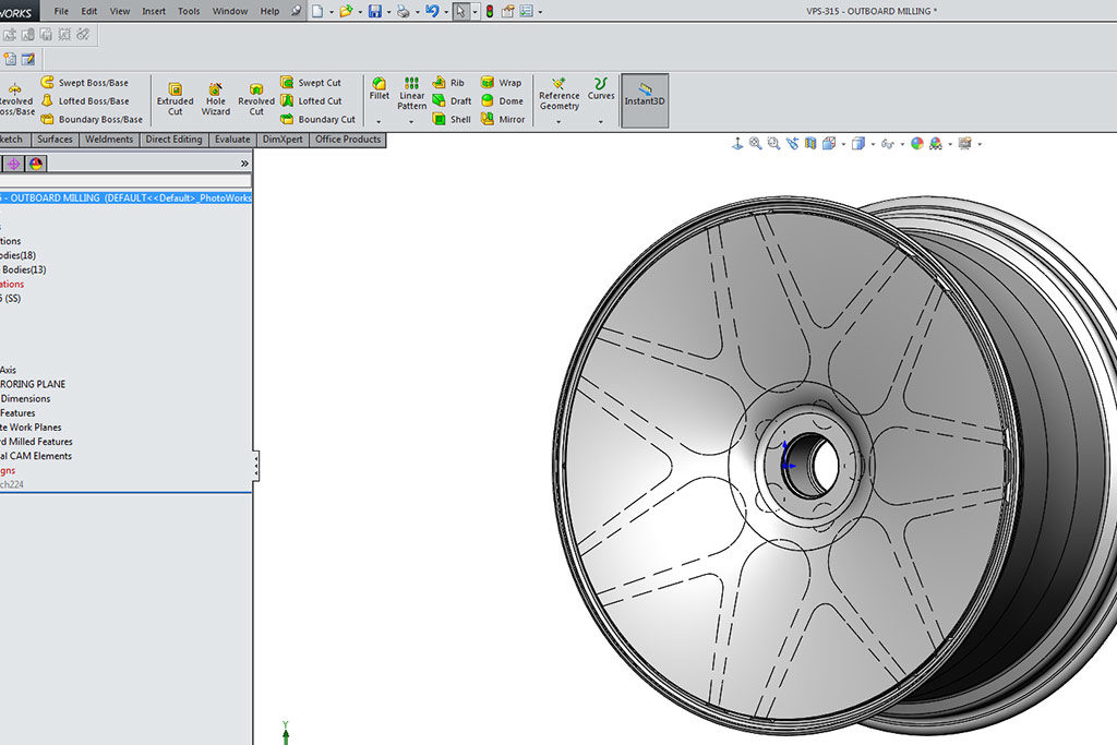 3D модель диска в CAD